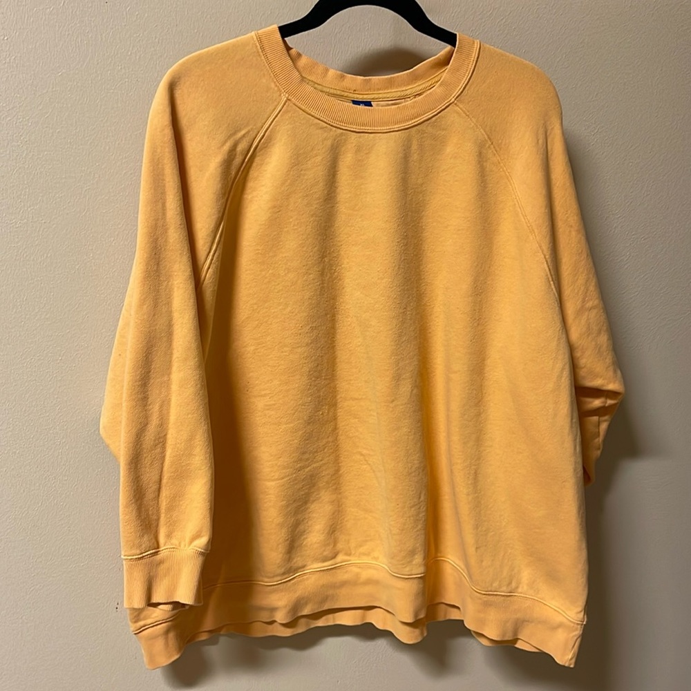 Orange Oversized Crewneck Sweater